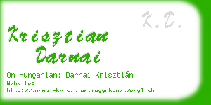 krisztian darnai business card