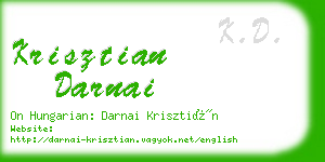 krisztian darnai business card